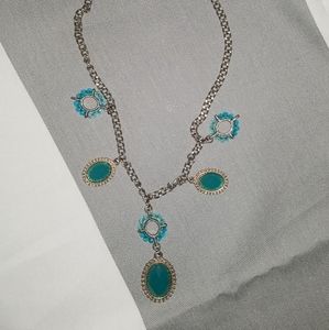 ♡ Blue Charmed Necklace ♡